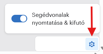 Segédvonal bekapcsolása